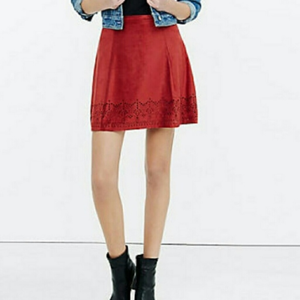 Express Faux Suede Skirt